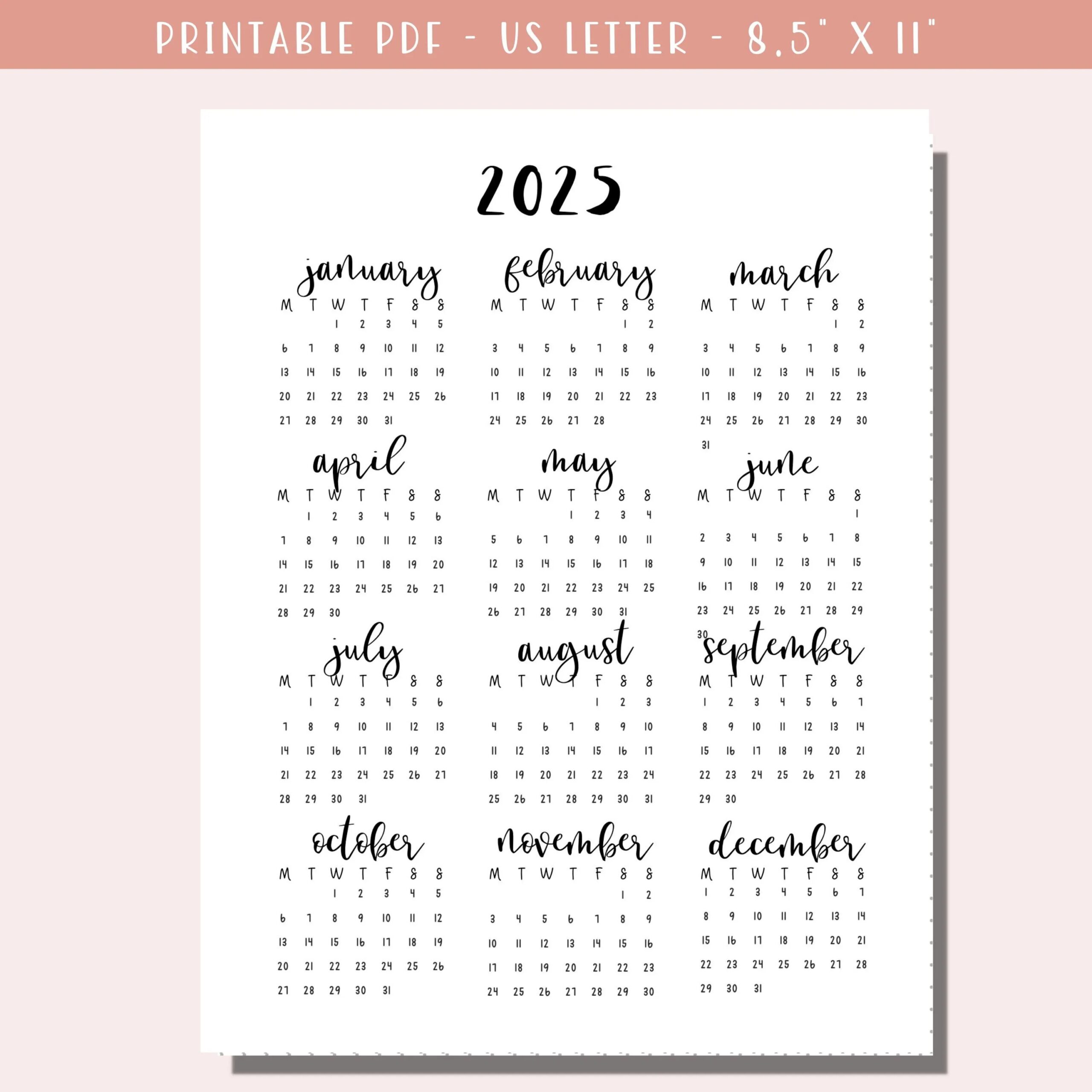 Calendar 2025 Blank For Kids Interactive