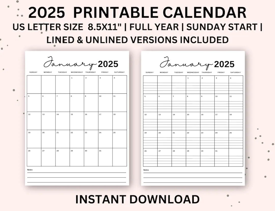 2025 Calendar Printable Portrait Monthly Calendar With Lines Monthly Calendar Vertical Lined Monthly Calendar Etsy 2025 Calendar Printable Portrait Monthly Calendar With Lines Monthly Calendar Vertical Lined Monthly Calendar Etsy