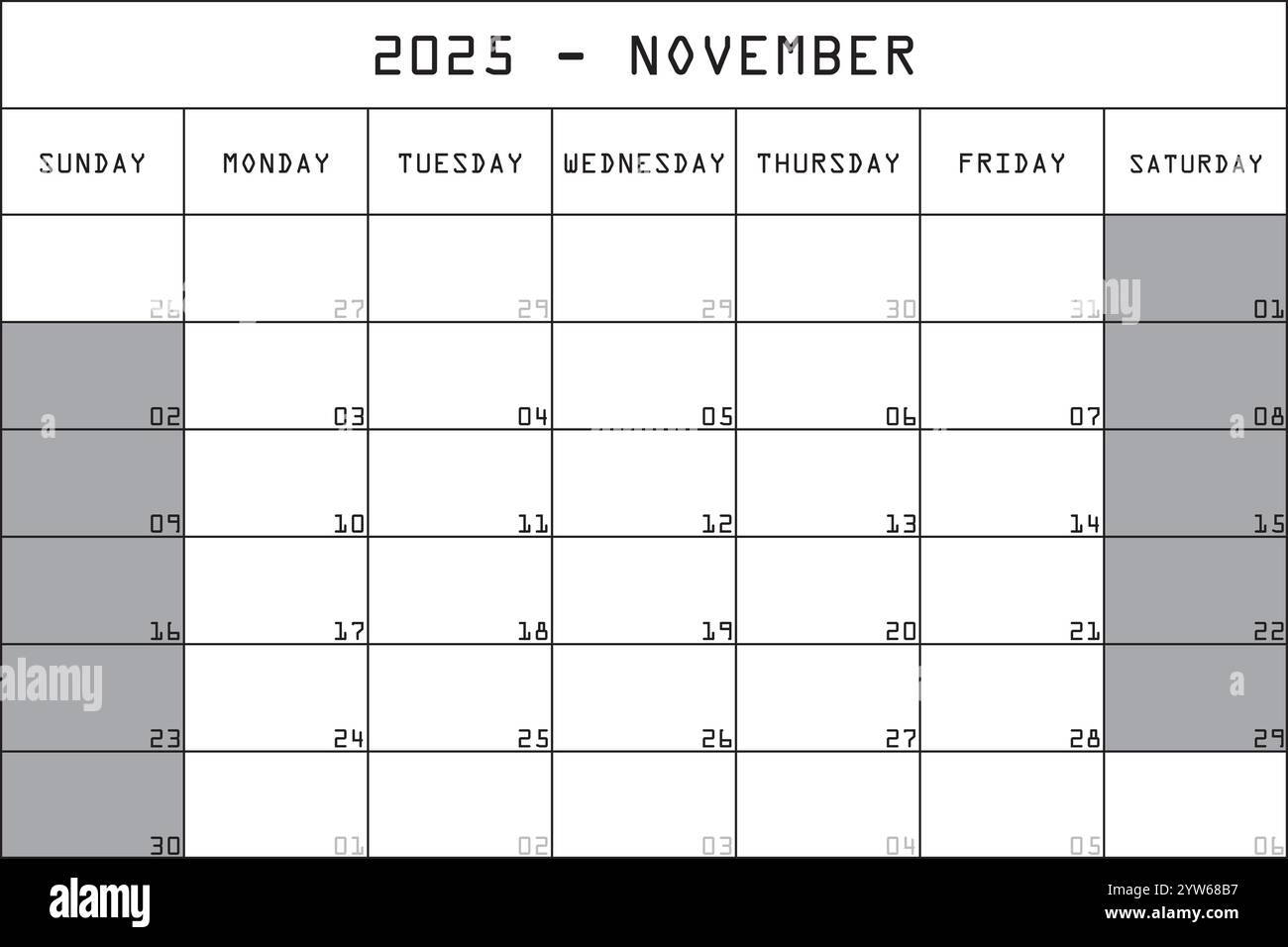 2025 Calendar Stock Vector Images Page 3 Alamy