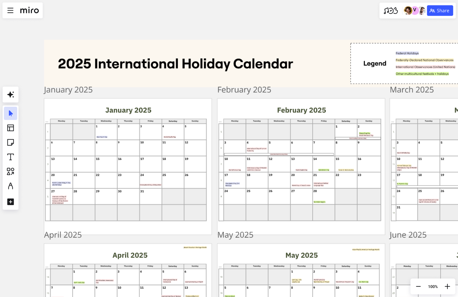 2025 Calendar Templates Plan Your Year With Ease Miro