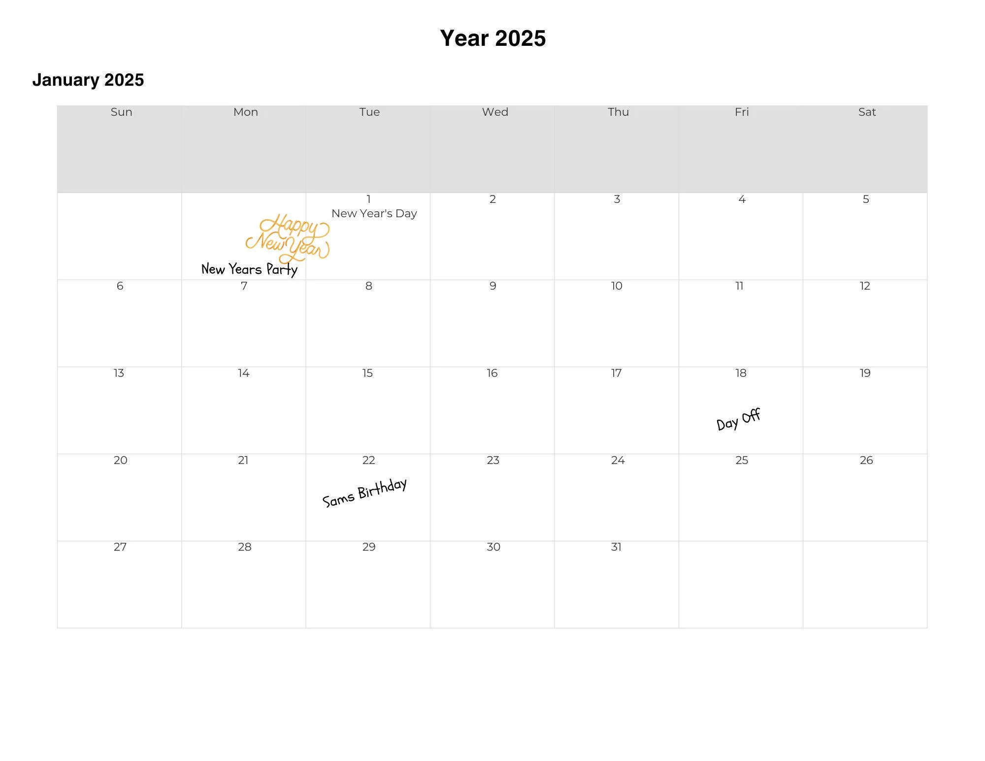 2025 Calendar With Canadian Holidays Etsy