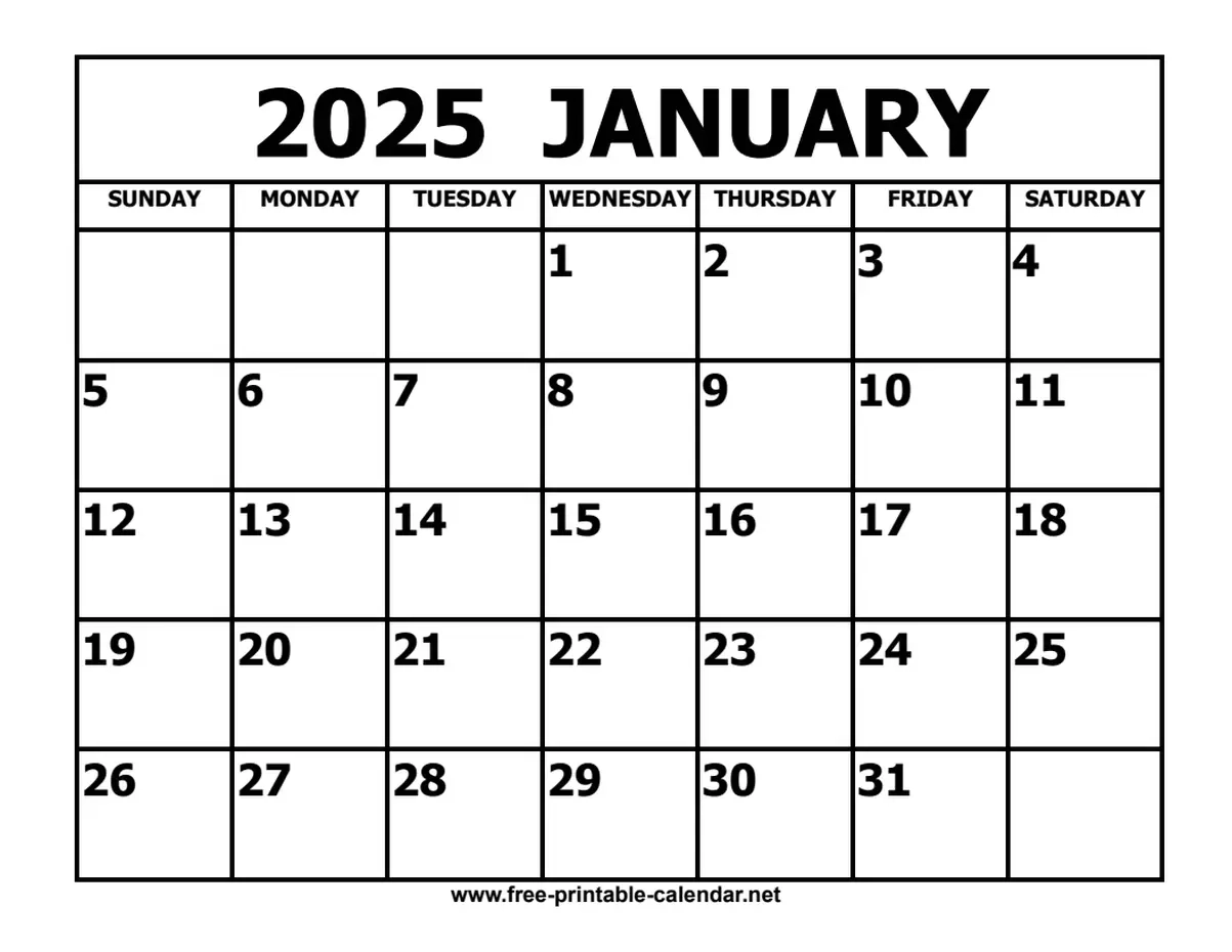 2025 Calendar