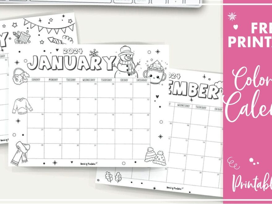 2025 Coloring Calendar Free Printables World Of Printables