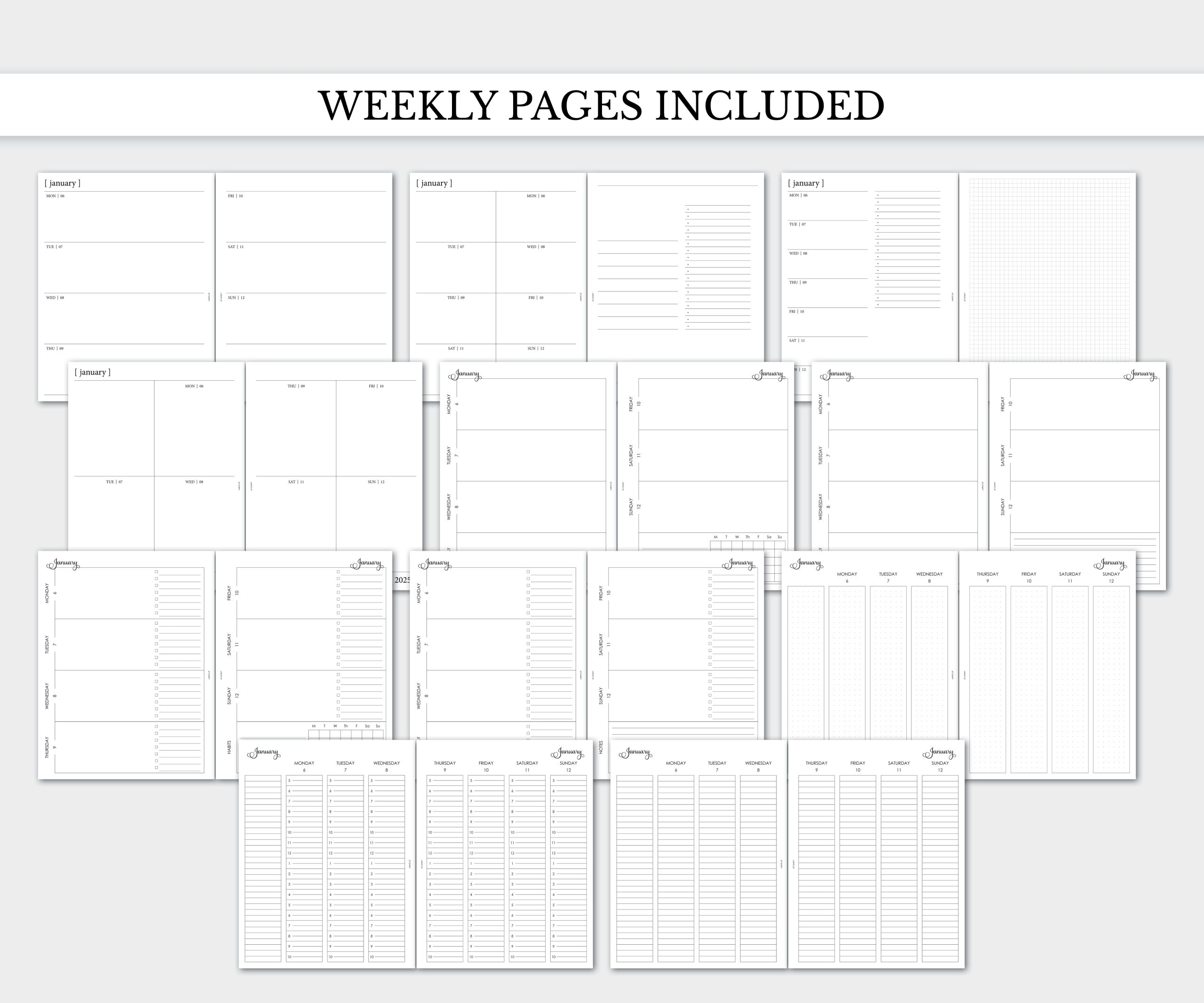 2025 Dated Printable Bundle PT Paper