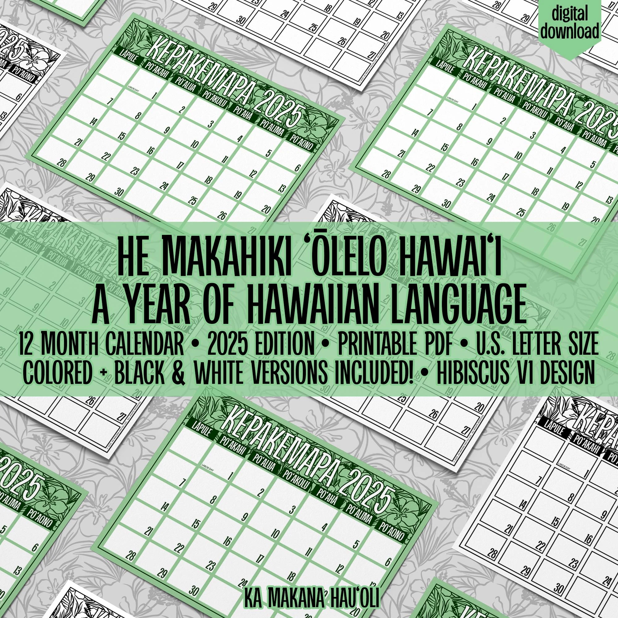 2025 Hawaii Planner Download Etsy