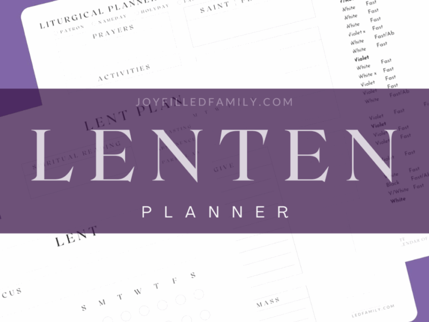 2025 Lenten Calendar Planner