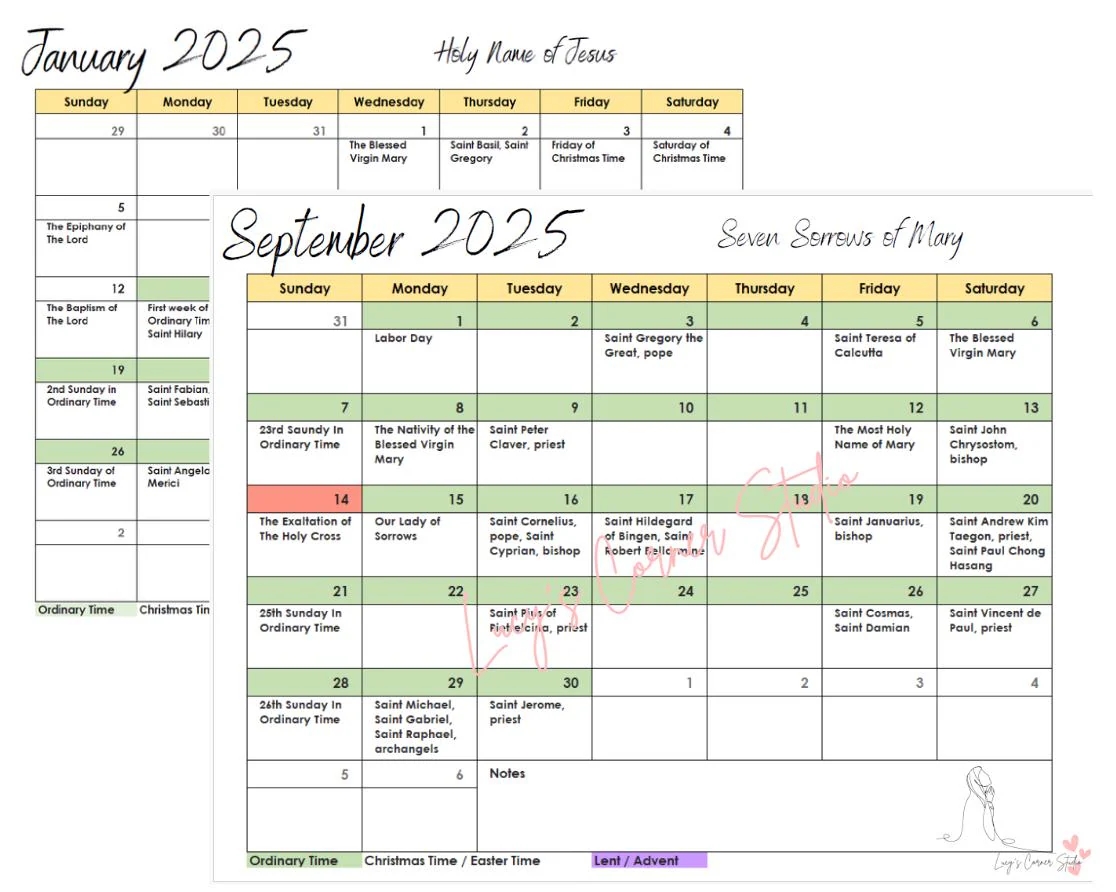Baptist Liturgical Calendar 2025 Blank