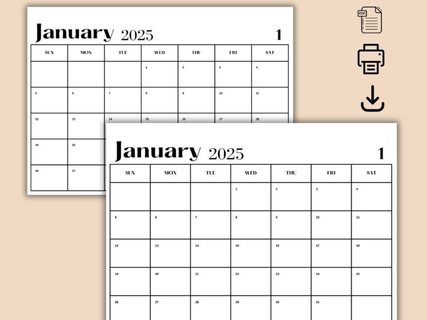 2025 MINIMALIST CALENDAR PRINTABLE CALENDAR AESTHETIC CALENDAR INCLUDE 2026 0NE PAGE CALENDAR By Rubyann1511 Raket PH
