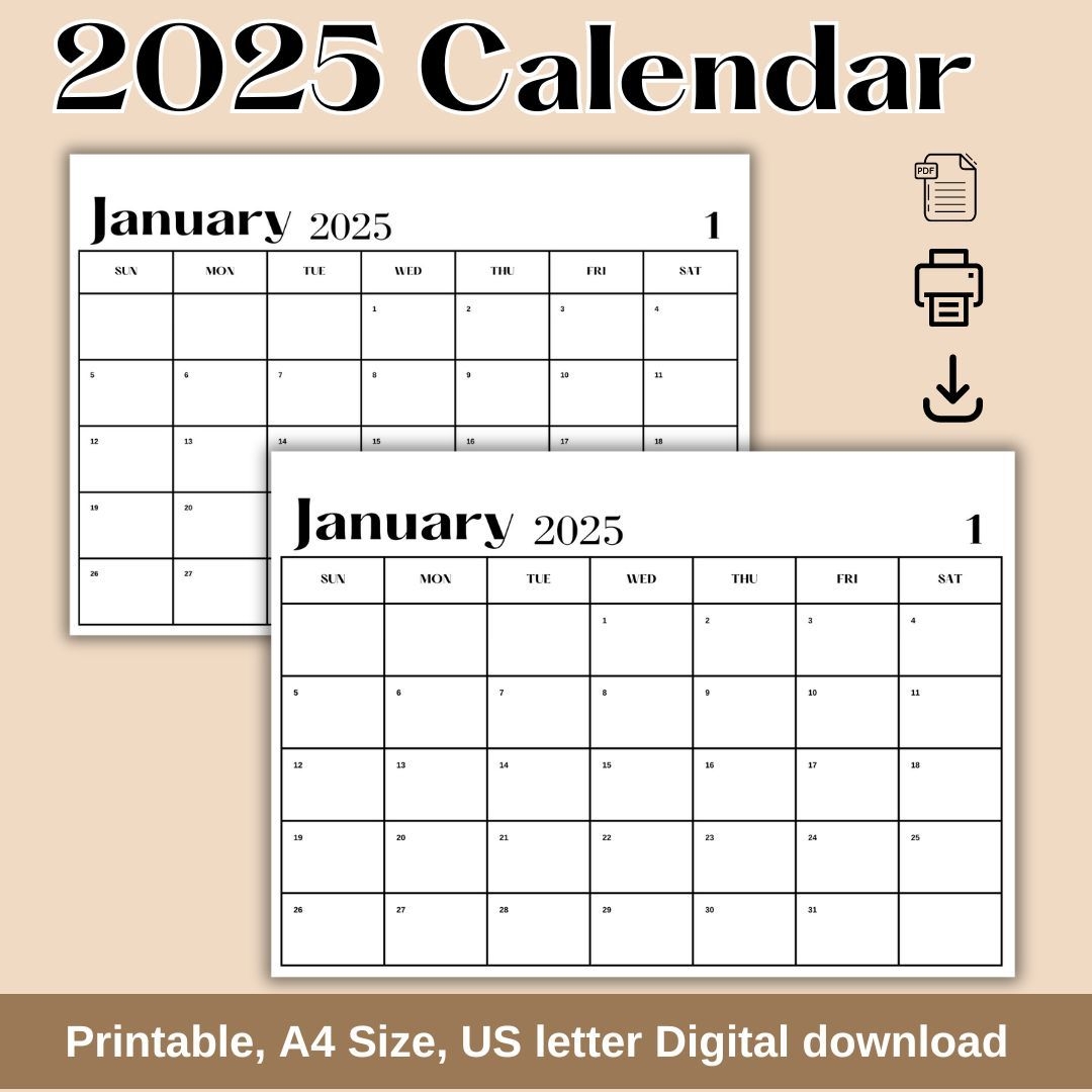 2025 MINIMALIST CALENDAR PRINTABLE CALENDAR AESTHETIC CALENDAR INCLUDE 2026 0NE PAGE CALENDAR By Rubyann1511 Raket PH