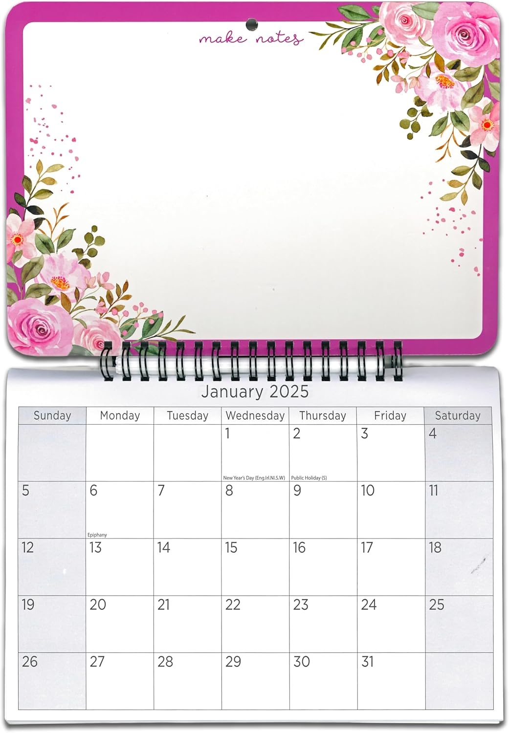2025 Month To View Dry Wipe Board Calendar With Pen