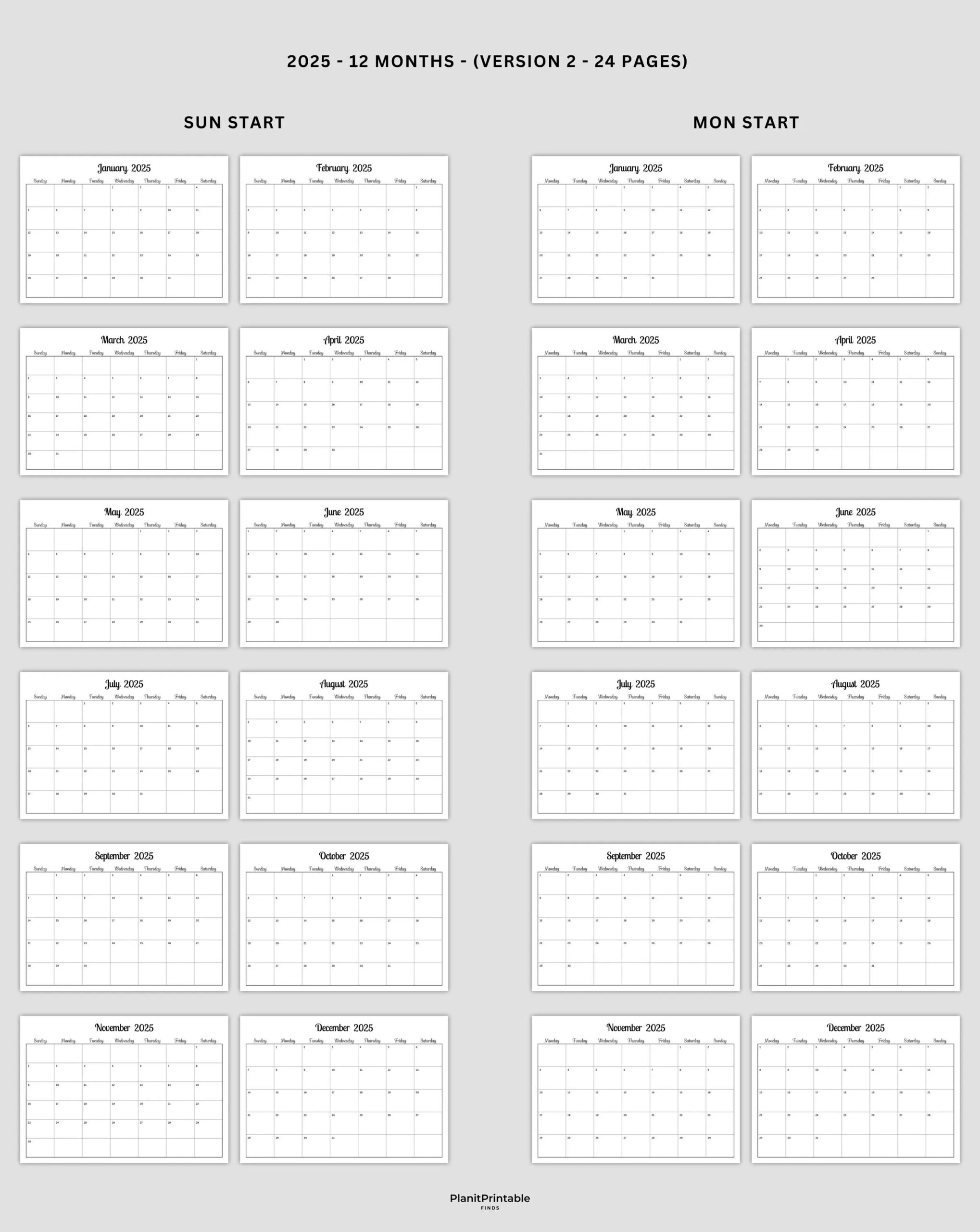 2025 Monthly Calendar Minimalist Landscape Planner PDF Etsy 2025 Monthly Calendar Minimalist Landscape Planner PDF Etsy