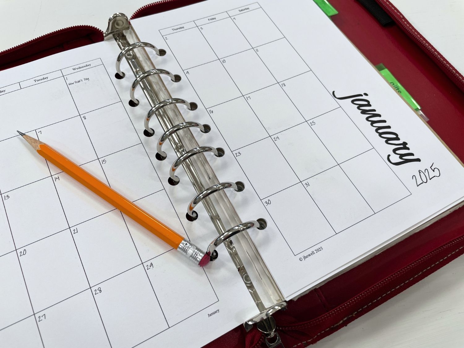 Calendar Blank Calendars 2025