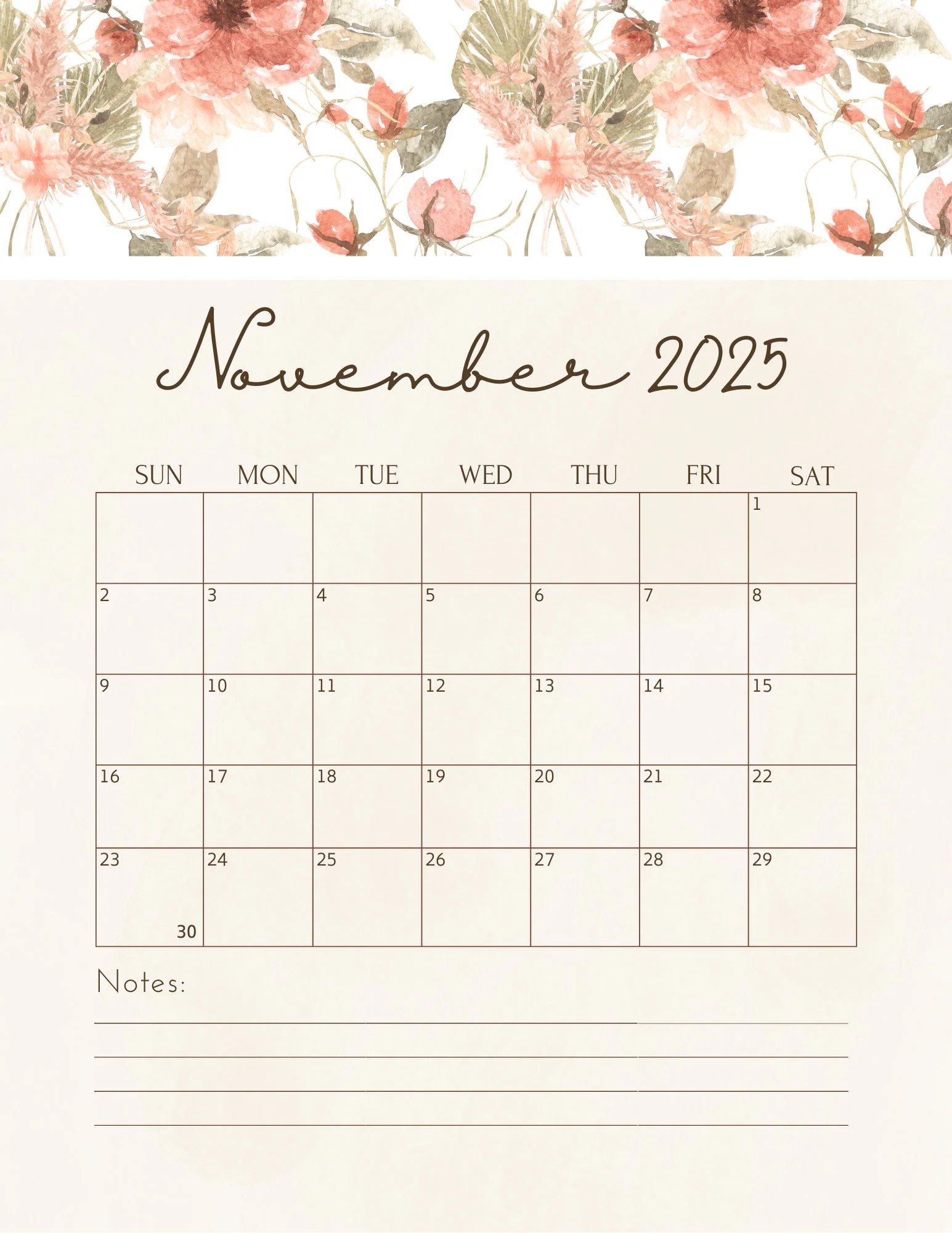 2025 Printable Calendar Templates Floral Etsy 2025 Printable Calendar Templates Floral Etsy