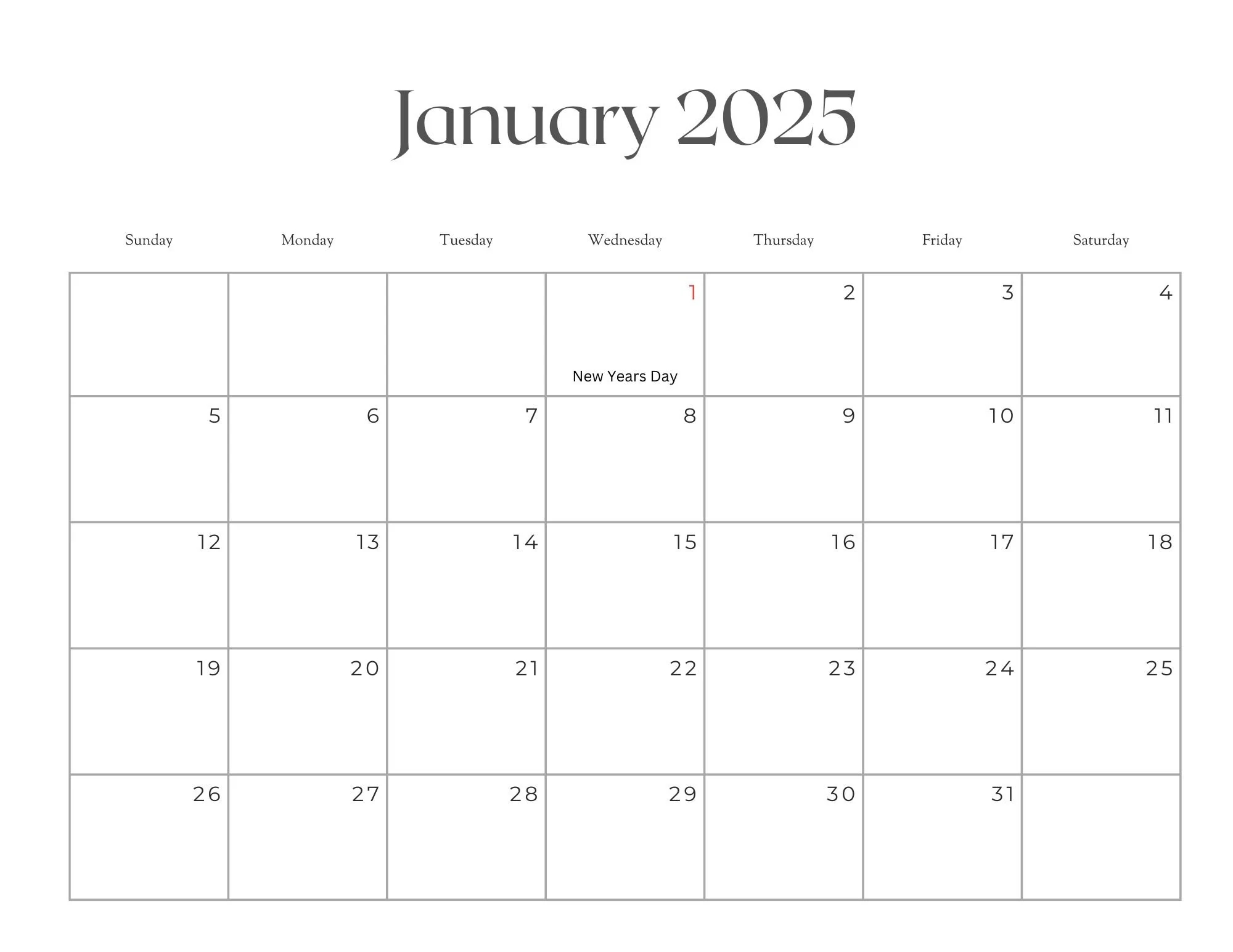 2025 Printable Calendar With Holidays Printable 12 Month 2025 Calendar Etsy 2025 Printable Calendar With Holidays Printable 12 Month 2025 Calendar Etsy