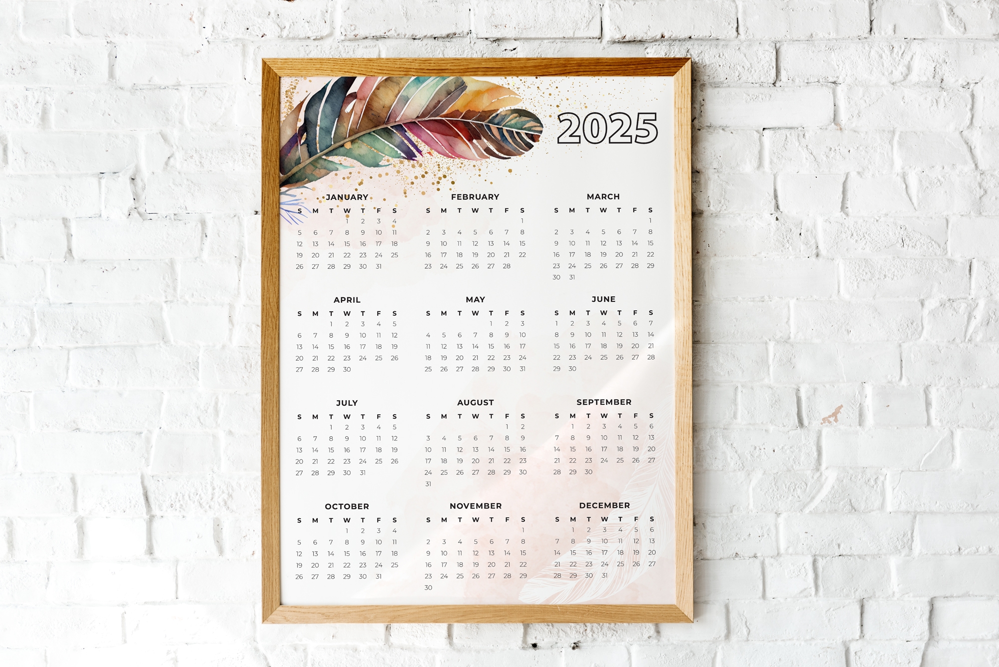 2025 Blank Calendar Template