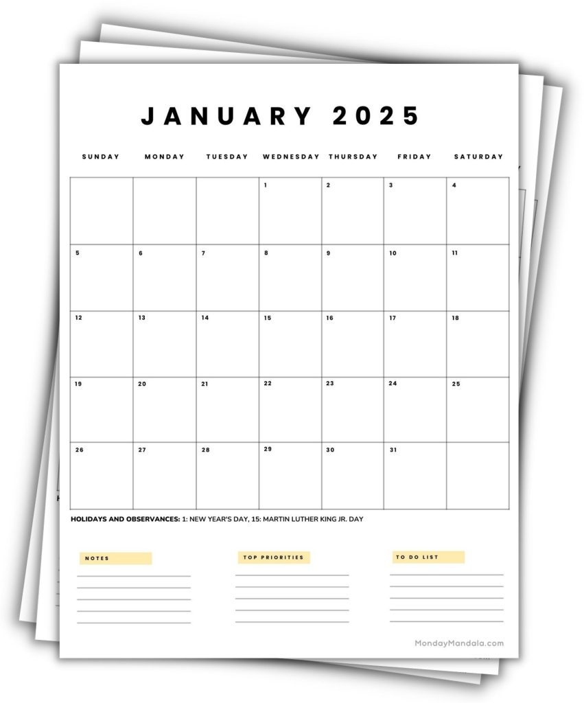 2025 Printable Calendars 56 Free PDF Printables 