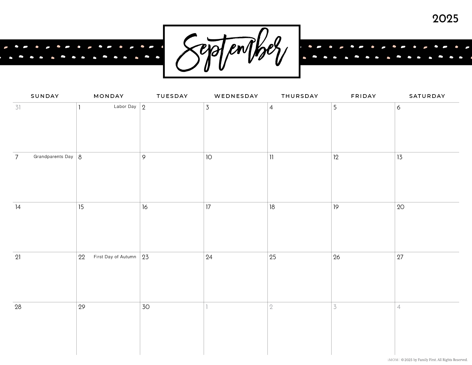 November Cute 2025 Blank Calendar November Cute 2025 Blank Calendar