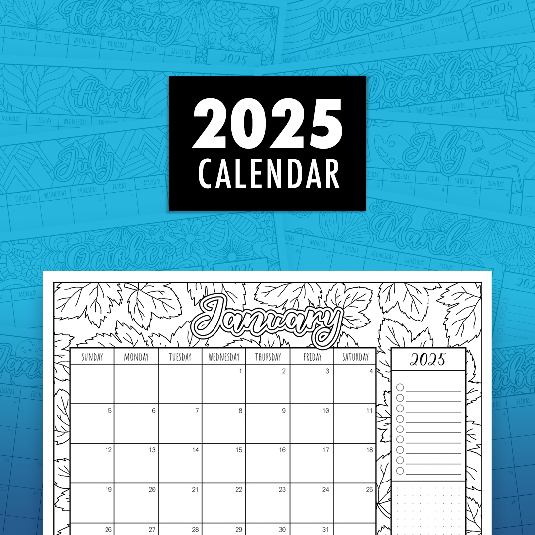 2025 Blank Calendar No Numbers
