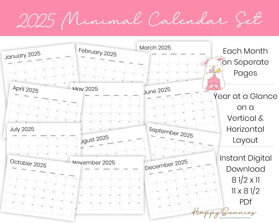 2025 Blank Calendar Usa