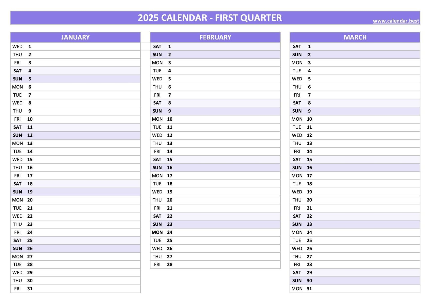 2025 18 Blank Calendar Pages