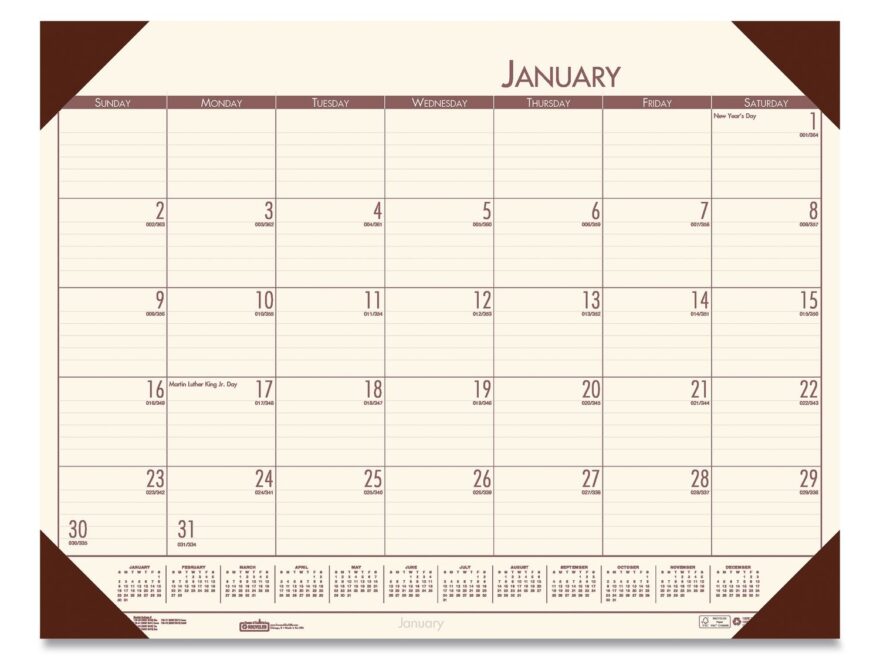 22 X 17 Large Desk Calendar 2025 2026 18 Month 2025 22 17 Barbara Li Desk Pad Calendar