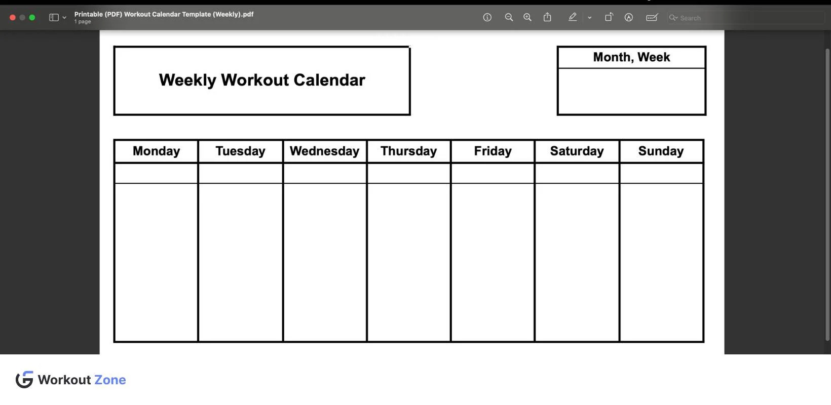 5 Workout Calendar Templates PDF Excel Google Sheets Word Google Docs