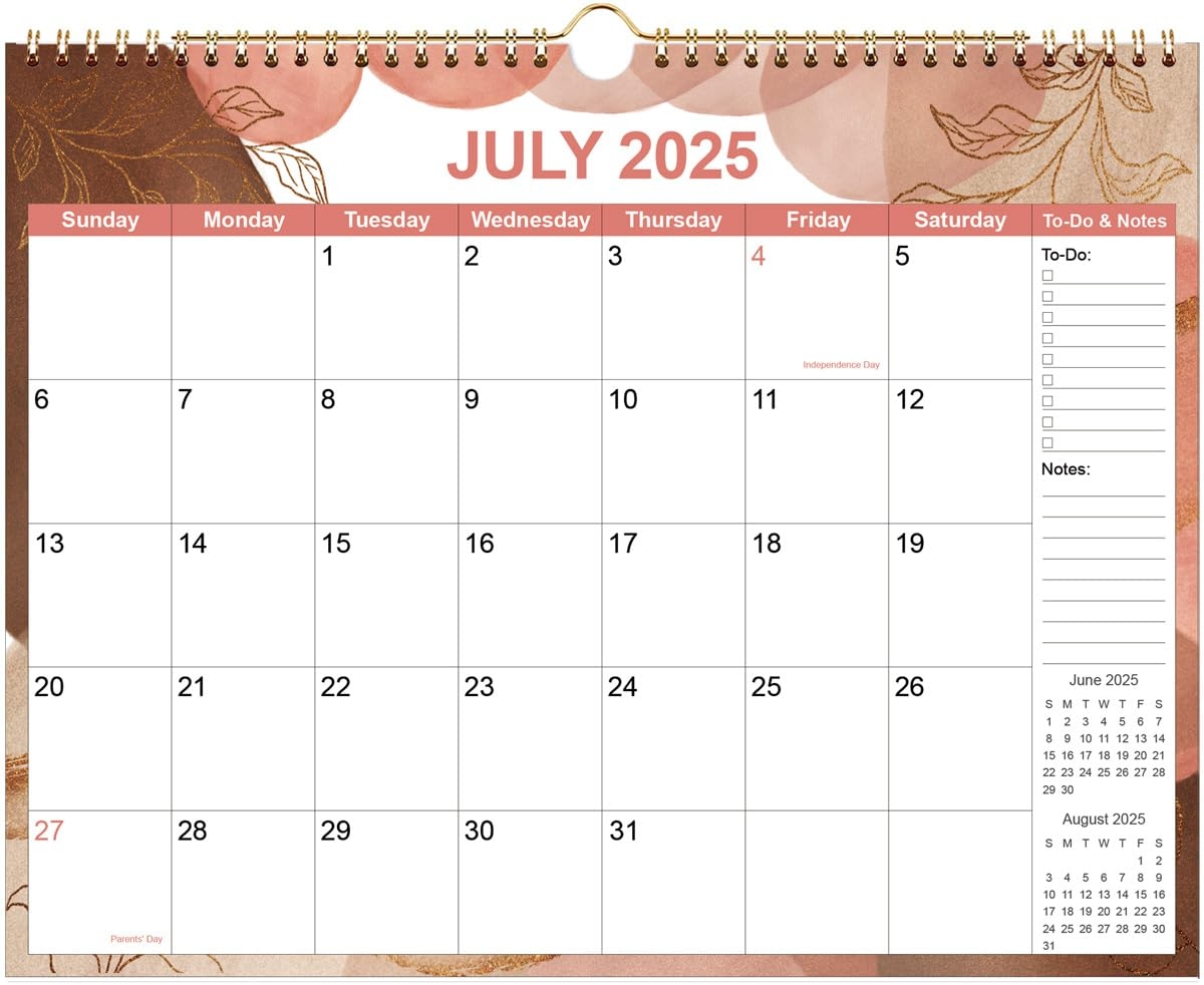 Amazon 2025 2026 Calendar Wall Calendar 2025 2026 From September 2025 December 2026 18 Months Calendars With Thick Paper 11 X 14 5 Gold Leaf Office Products