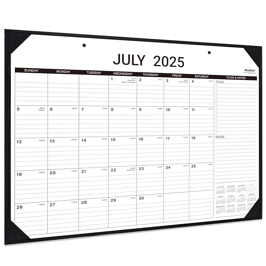 Amazon 2025 2026 Desk Calendar Large Desk Calendar 17 X 22 July 2025 December 2026 Calendar 2025 2026 Large Ruled Blocks Holidays 4 Non woven Fabric Corner Protectors 2 Hanging Holes Office Products