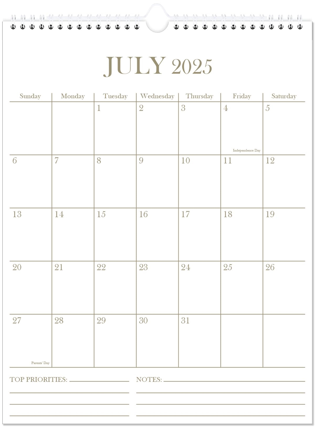 Decembar Blank Calendar 2025