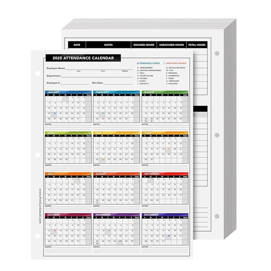 Blank Calendar 2025 Employee Sign Up