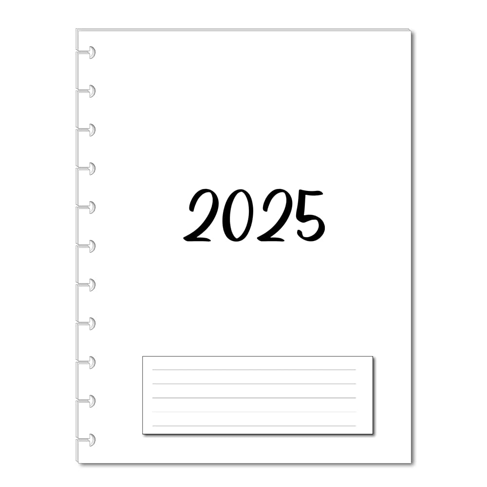 Amazon 2025 Monthly Calendar Refills For 11 Disc Letter Size Planners Fits TUL Letter Staples ARC Notebook Levenger Circa NOTIQ Letra 11 Disc XL1 Marta Stewart Minimalist Office Products