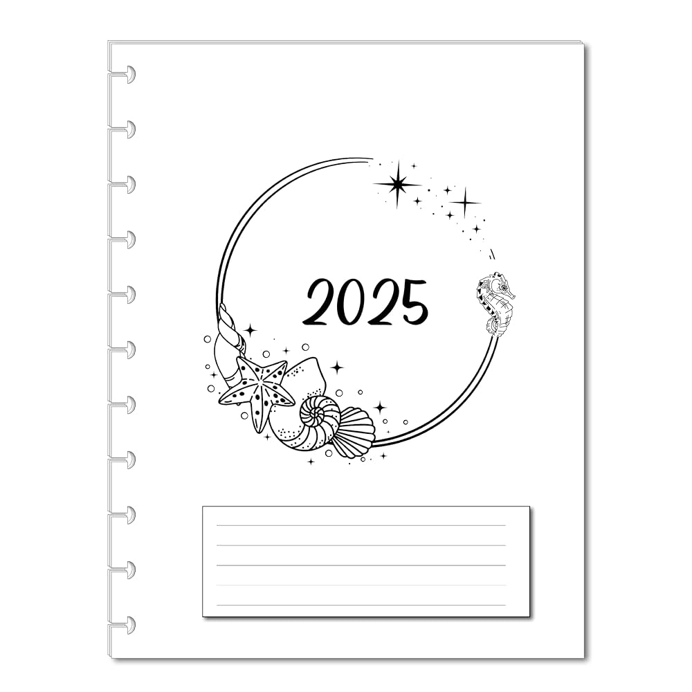 Amazon 2025 Monthly Calendar Refills For 11 Disc Letter Size Planners Fits TUL Letter Staples ARC Notebook Levenger Circa NOTIQ Letra 11 Disc XL1 Marta Stewart Ocean Office Products
