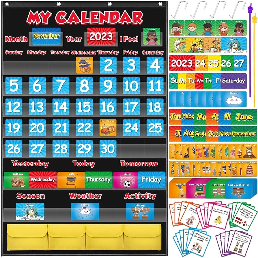 Amazon Aizweb Classroom Calendar Pocket Chart Monthly Calendar For Kid Preschool Kindergarten Classroom Elementary Must Haves Classroom Decorations Decor Homeschool Teacher Supplies Back To School Supplies Office Products Amazon Aizweb Classroom Calendar Pocket Chart Monthly Calendar For Kid Preschool Kindergarten Classroom Elementary Must Haves Classroom Decorations Decor Homeschool Teacher Supplies Back To School Supplies Office Products