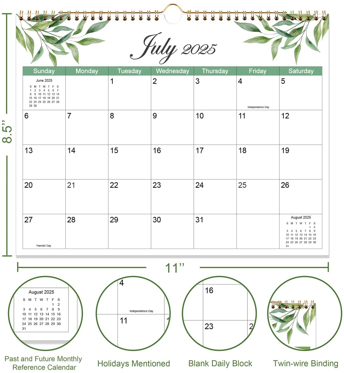 Amazon Calendar 2025 2026 Wall Calendar 2025 2026 From July 2025 To December 2026 2025 2026 Calendar With Holiday Marked Premium Paper For Organizing 8 5 X 11 Office Products