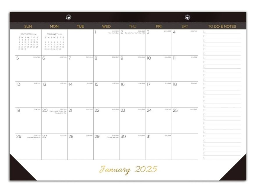 Amazon Desk Calendar 2025 12 Months From January 2025 To December 2025 17 X 12 Large Monthly Desk Pad Calendar For Planning Organizing Desktop Wall Calendars For Home School Office Office Products