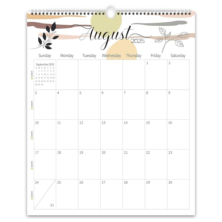 Amazon Guasslee Vertical Wall Calendar 2025 Jun 2025 Dec 2026 19 Month Boho Paper Calendar Spiral Bound Hanging Monthly Planner Wall For Office School Home Easy Organizing 14 X 11 5 Office Products
