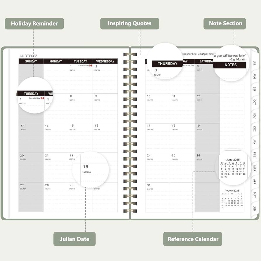 Amazon Planner 2025 2026 Weekly And Monthly Calendar Academic Planner July 2025 June 2026 Hardcover Teacher School Student Agenda With Tabs Ideal For School Office Supplies A5 6 3 X 8 5 Green Office Products
