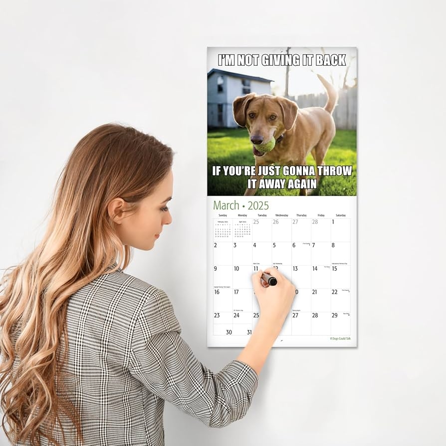 Amazon RED EMBER If Dogs Could Talk 2025 Wall Calendar 12 Month 12 X 24 Open Thick Sturdy Paper Giftable Calendar 2025 Office Products