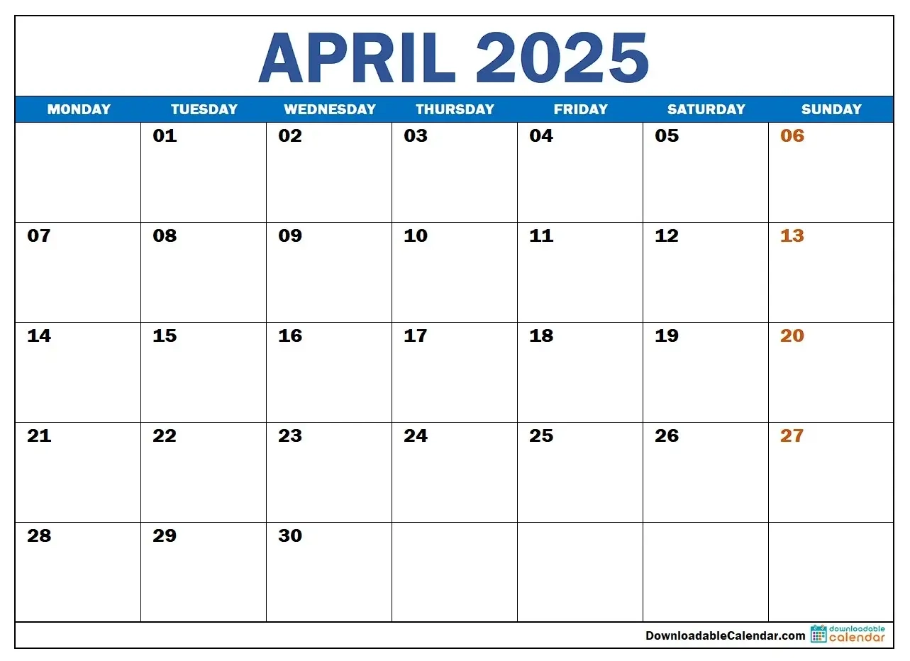 April 2025 Calendar Hop Into Springtime Fun April 2025 Calendar Hop Into Springtime Fun