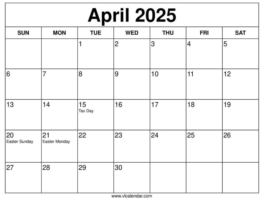 April 2025 Calendar Printable Templates Planning Guide