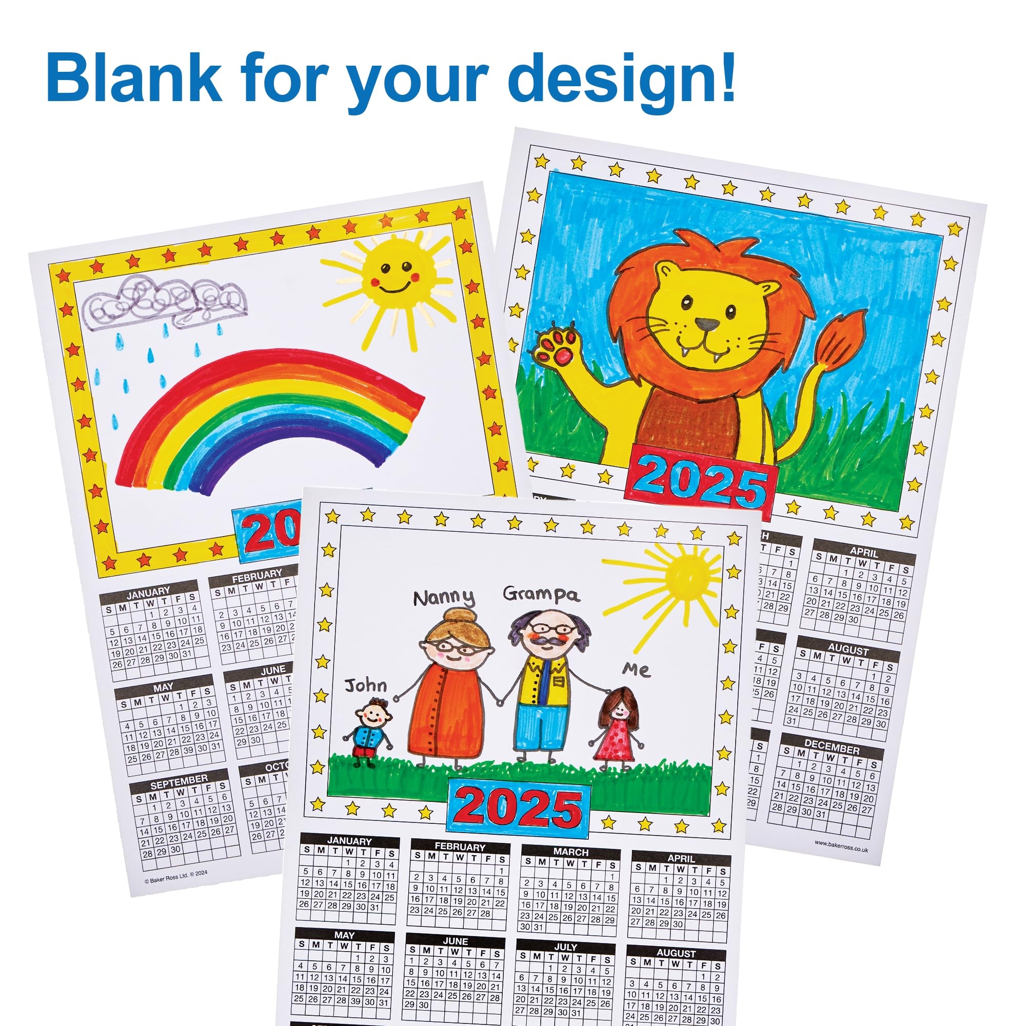 Calendar Blanks 2025 Kids Craft