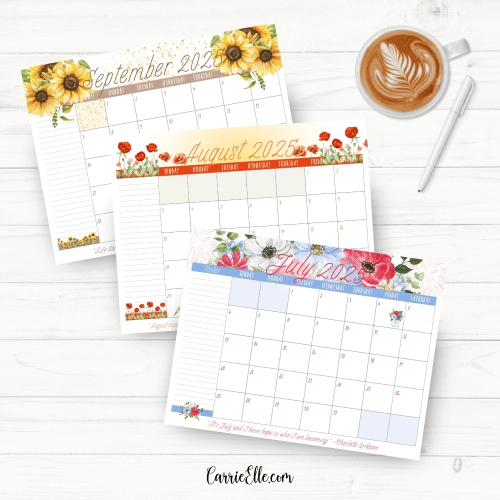 Free Blank Calendar 2025