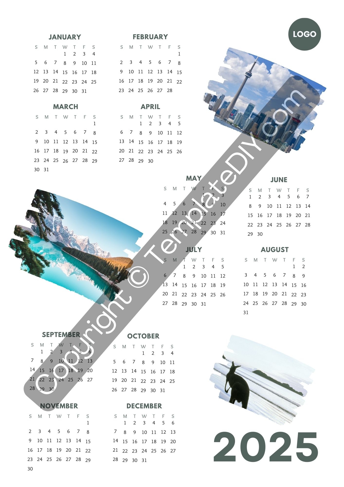Blank Calendar 2025 Excel