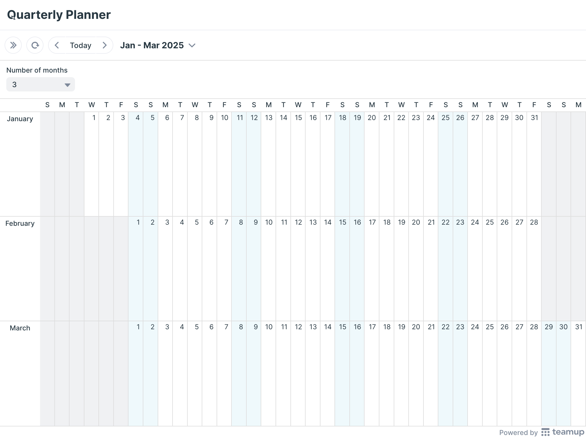 Blank Calendar Templates Teamup