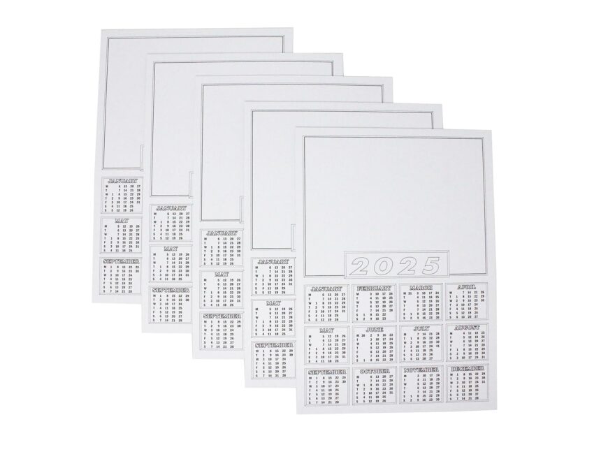 Bright Ideas 2025 Calendar A4 Blanks For Kids To Colour And Decorate For School Crafts Ideal For The Classroom A4 Calendar Showing 12 Months Pack Of 50 Calendar Blanks 200gsm