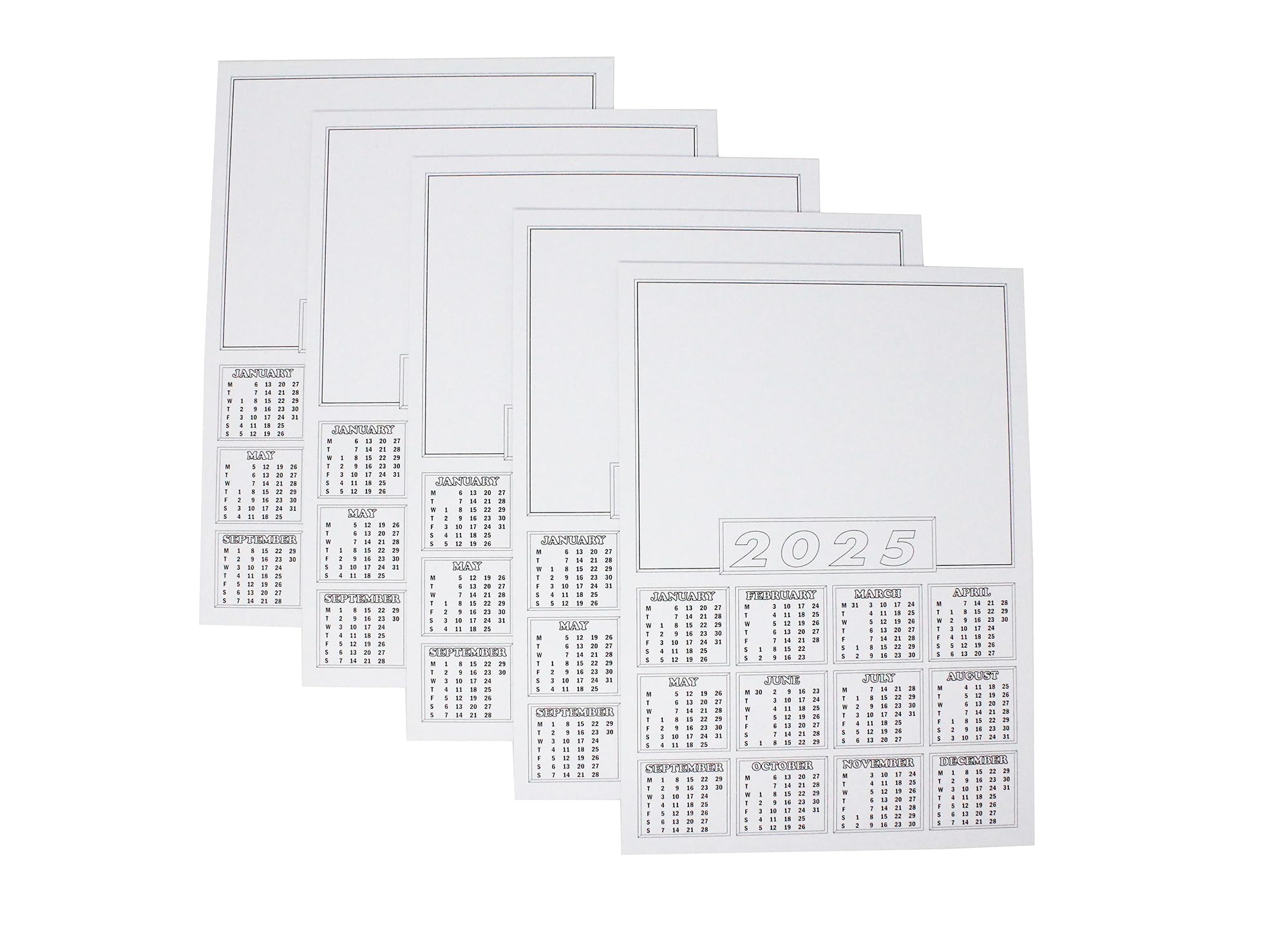 Bright Ideas 2025 Calendar A4 Blanks For Kids To Colour And Decorate For School Crafts Ideal For The Classroom A4 Calendar Showing 12 Months Pack Of 50 Calendar Blanks 200gsm 