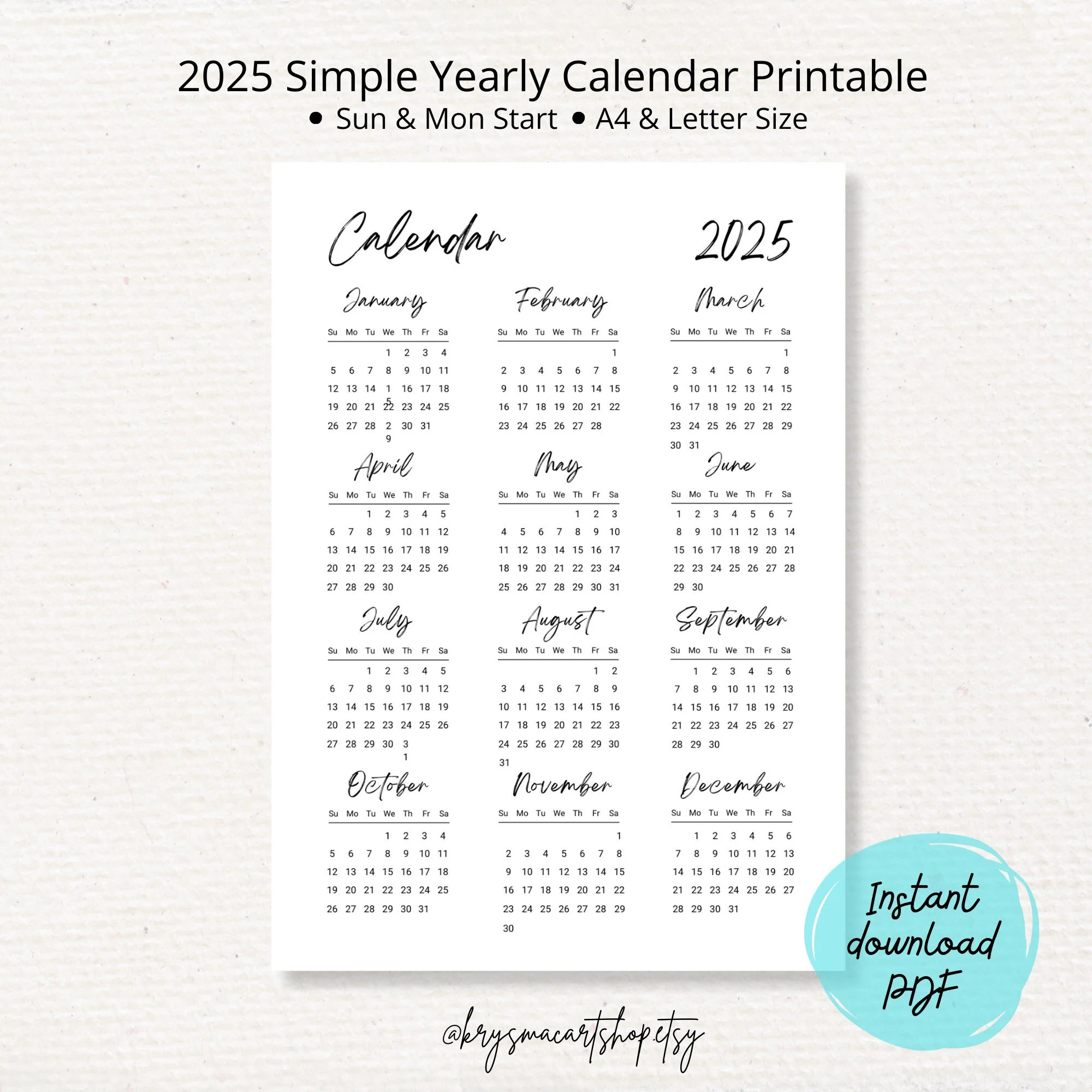 Barbara Blank 2025 Calendar