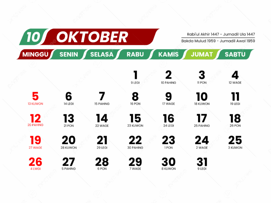 Calendar 2025 October Full Vector 2025 Calendar Template Full 2025 Calendar October Calendar 2025 PNG And Vector With Transparent Background For Free Download