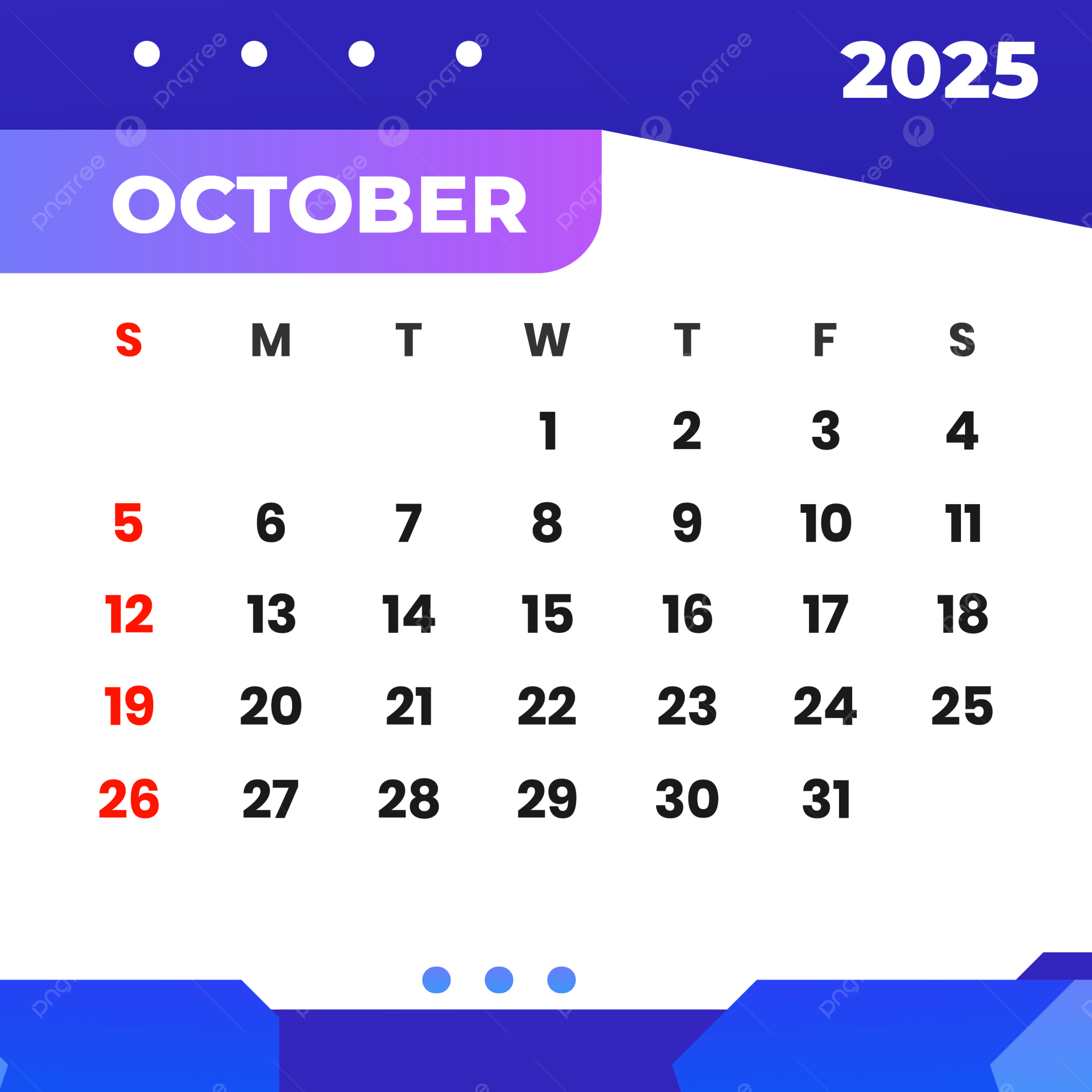 Vector Ocotber Calendar Blank 2025 Vector Ocotber Calendar Blank 2025