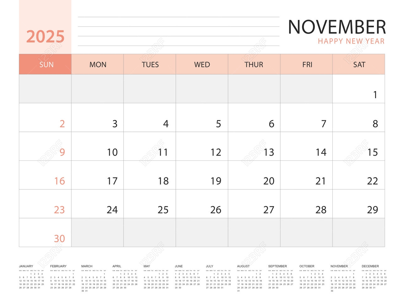 Simple Blank November 2025 Calendar Simple Blank November 2025 Calendar